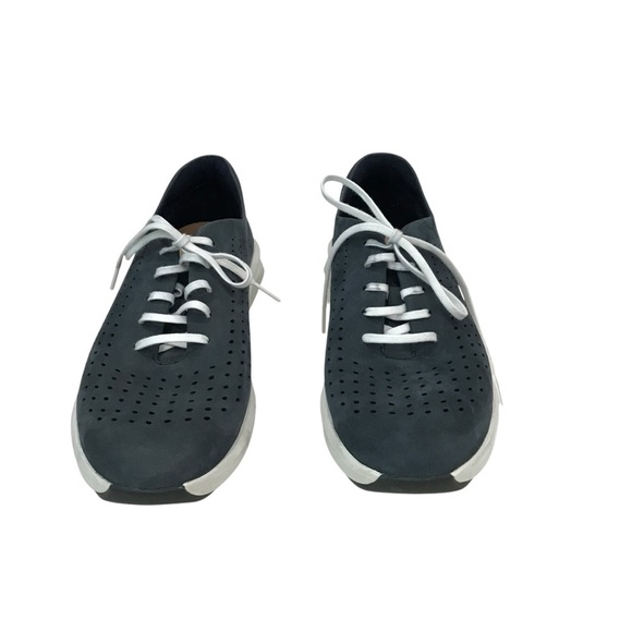 Clarks Unstructured Rio Tie Sneakers Womens 9M Navy Nubuck Perforated Shoe - Picture 5 of 6